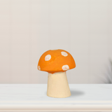 Deep saffron mini mushroom decor