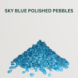 Polished Pebble Combo Sky Blue Polished Pebbles- Gardengram