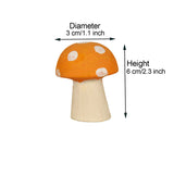 Deep saffron mini mushroom decor