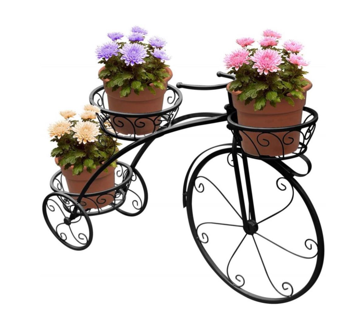 3-pot decorative cycle planter