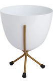 White egg pot for indoor decor