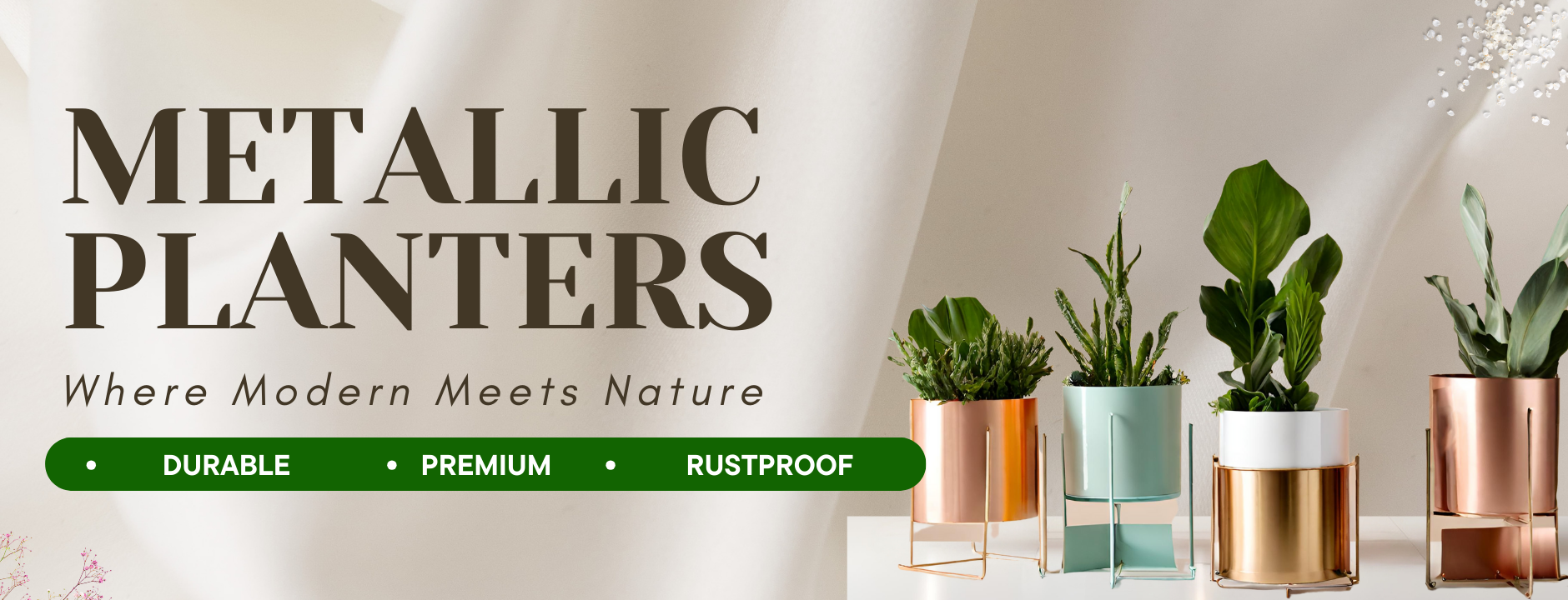 Metallic Planters
