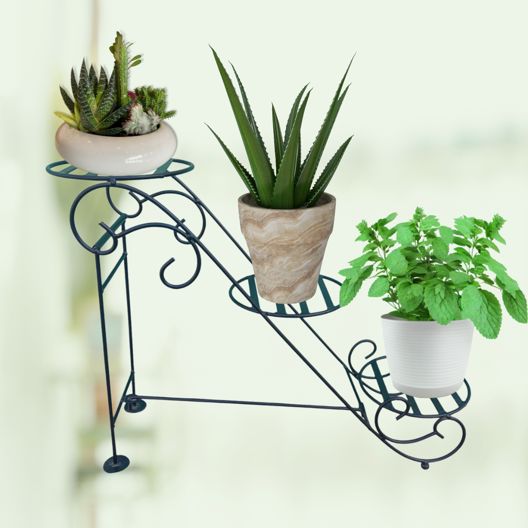 Foldable 3-tier planter rack
