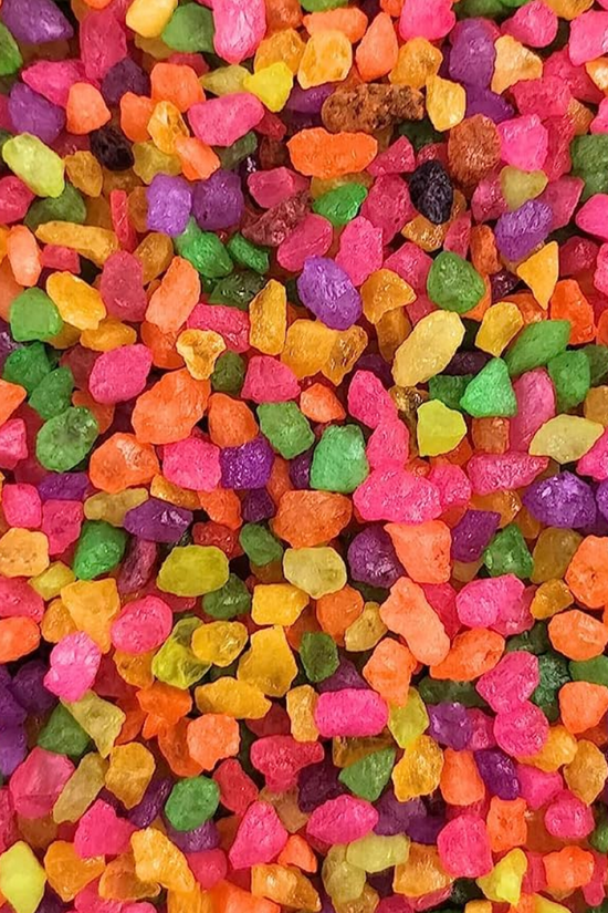 Multicolor glow-in-dark garden stones
