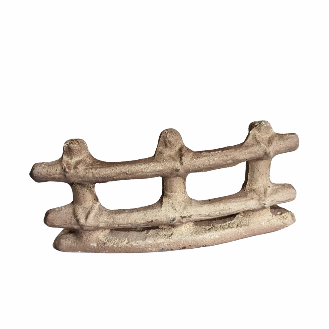 Miniature garden fence in brown
