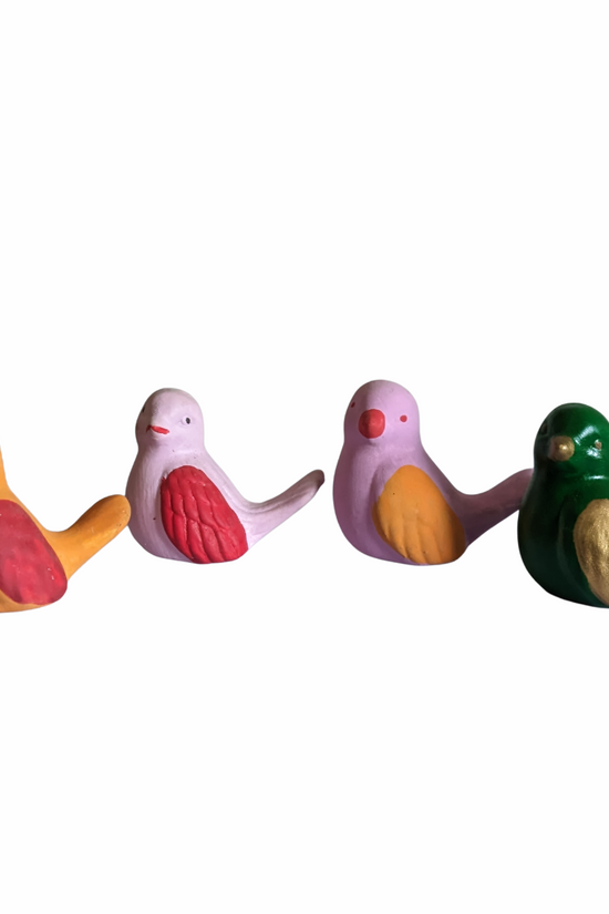 Miniature bird set of 4 for garden decor