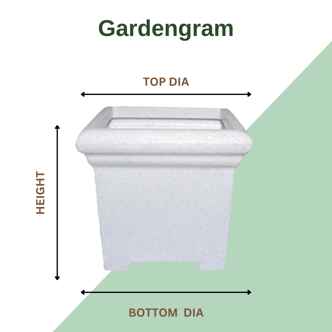 Crystal design planter - durable plastic
