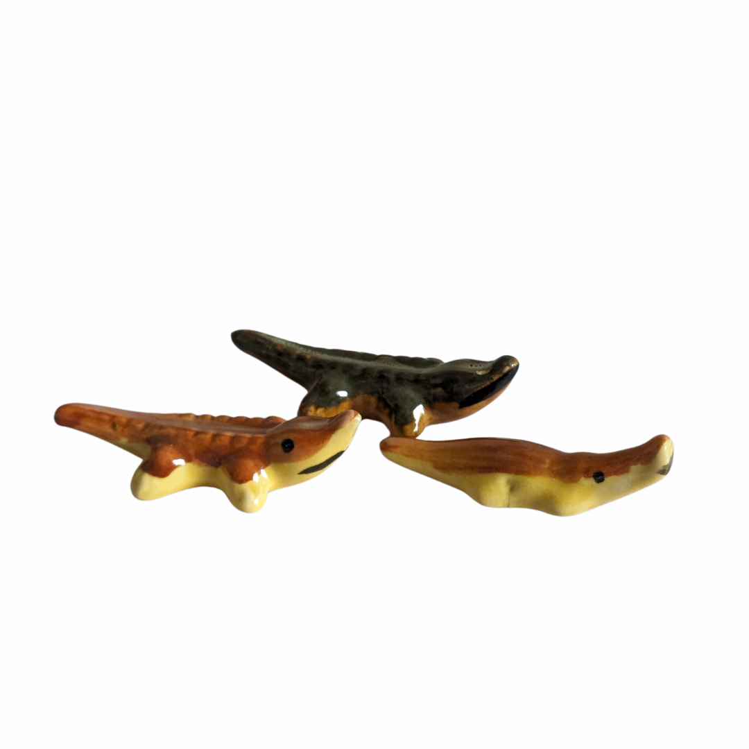 Garden miniature crocodile figurine