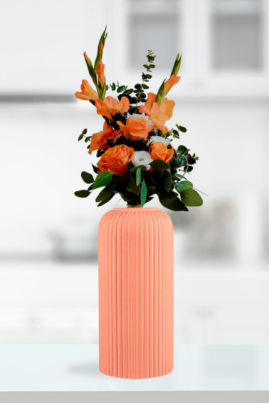 Ceramic pink planters - minimalist design
