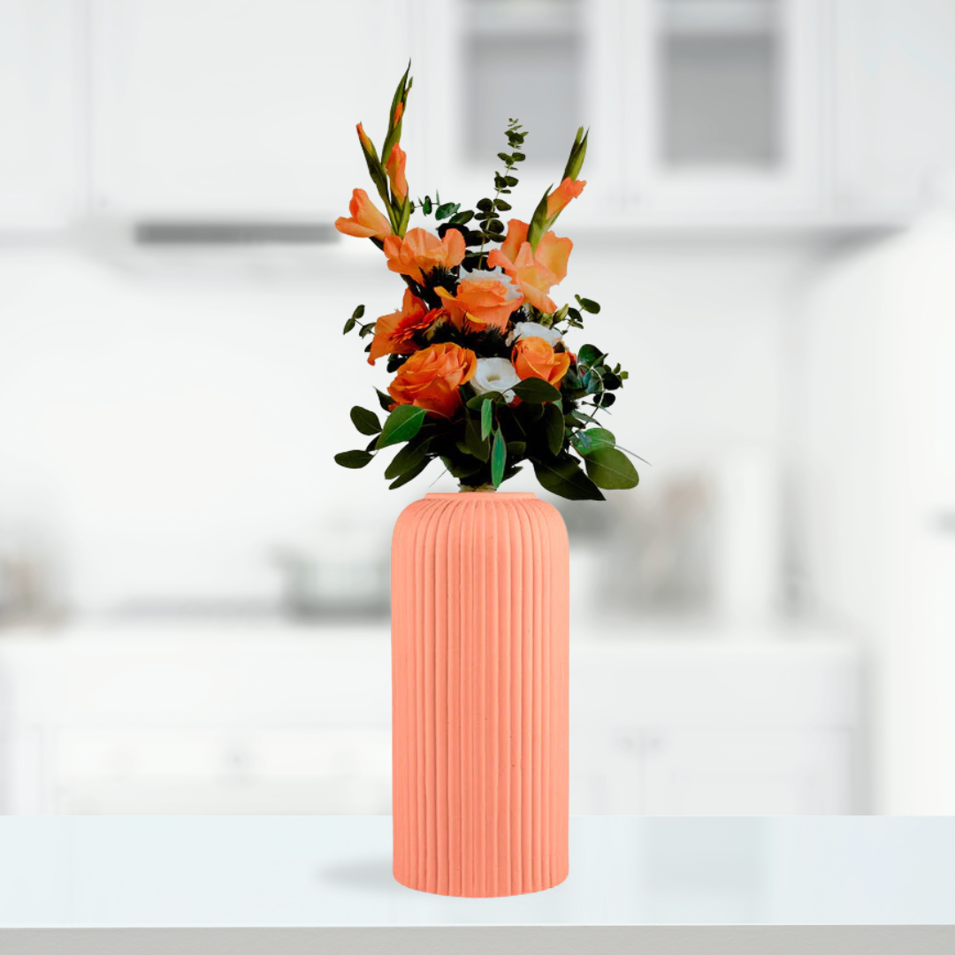 Ceramic pink planters - minimalist design
