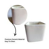 Square Plain Ceramic Pot