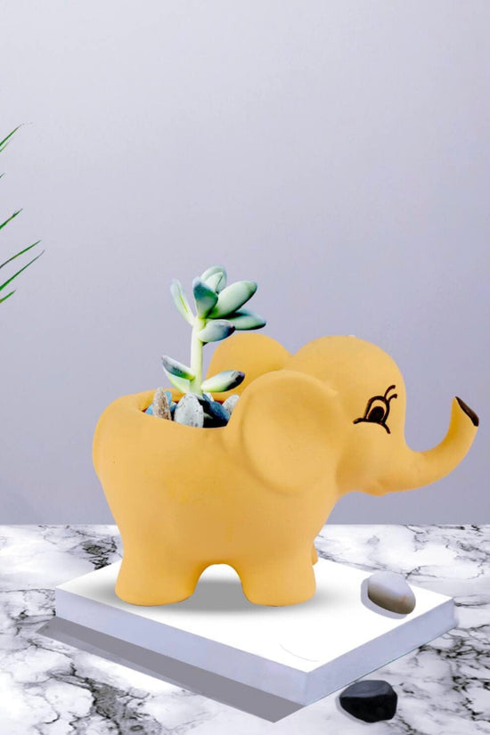 Elephant shaped ceramic pot
