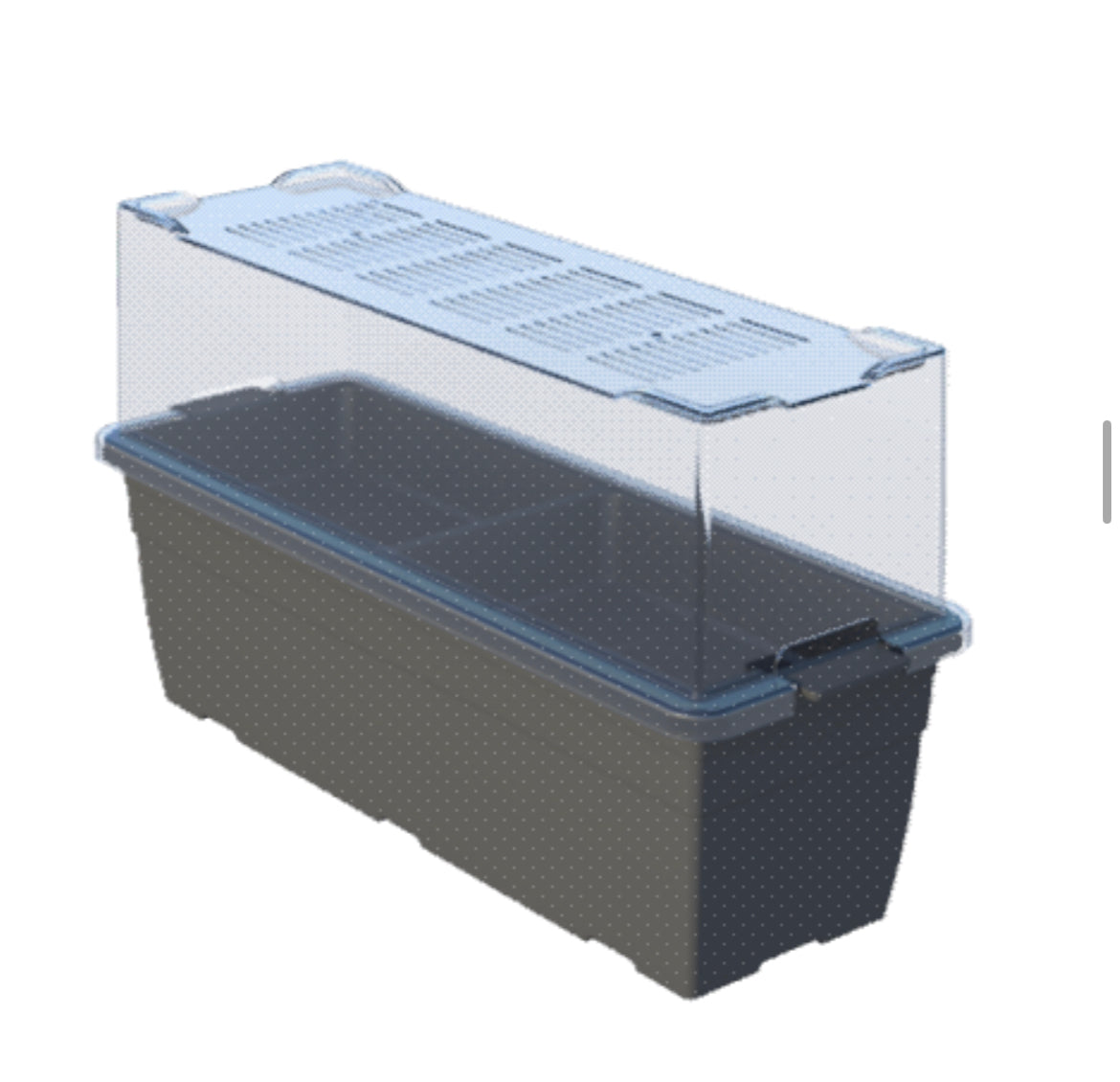 Black microgreens growing tray for kitchen gardening