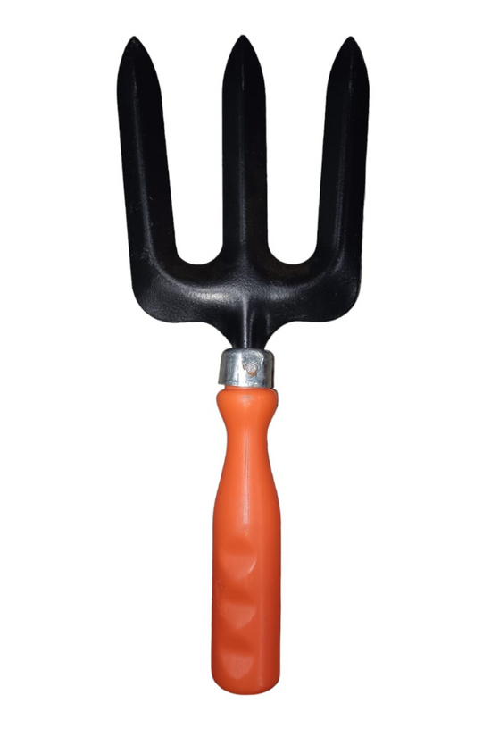 Gardening fork tool with PVC handle
