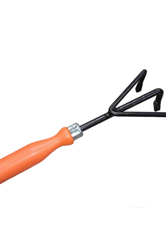 Garden hand cultivator with PVC grip
