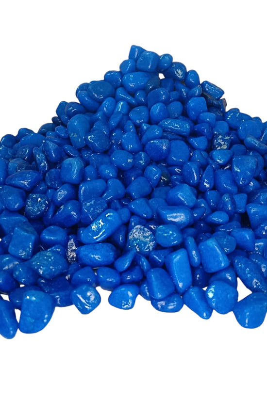 Dark blue polished decorative pebbles

