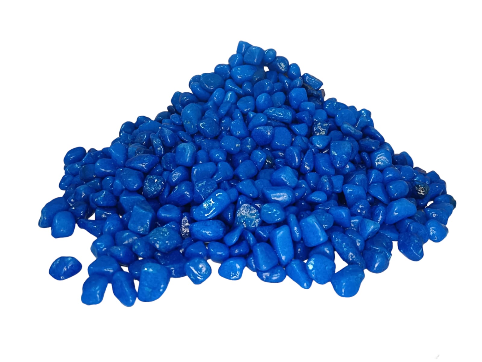 Dark blue polished decorative pebbles
