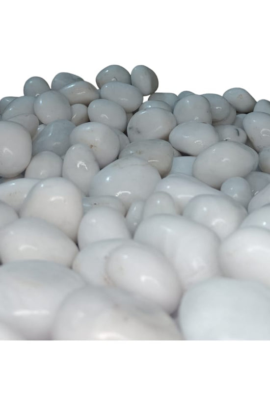 Half kg white polished pebbles
