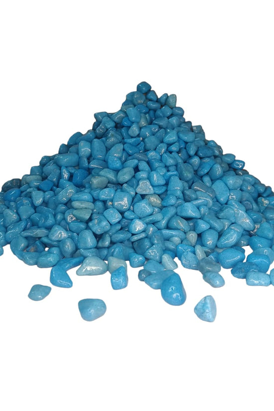 Sky blue polished stones
