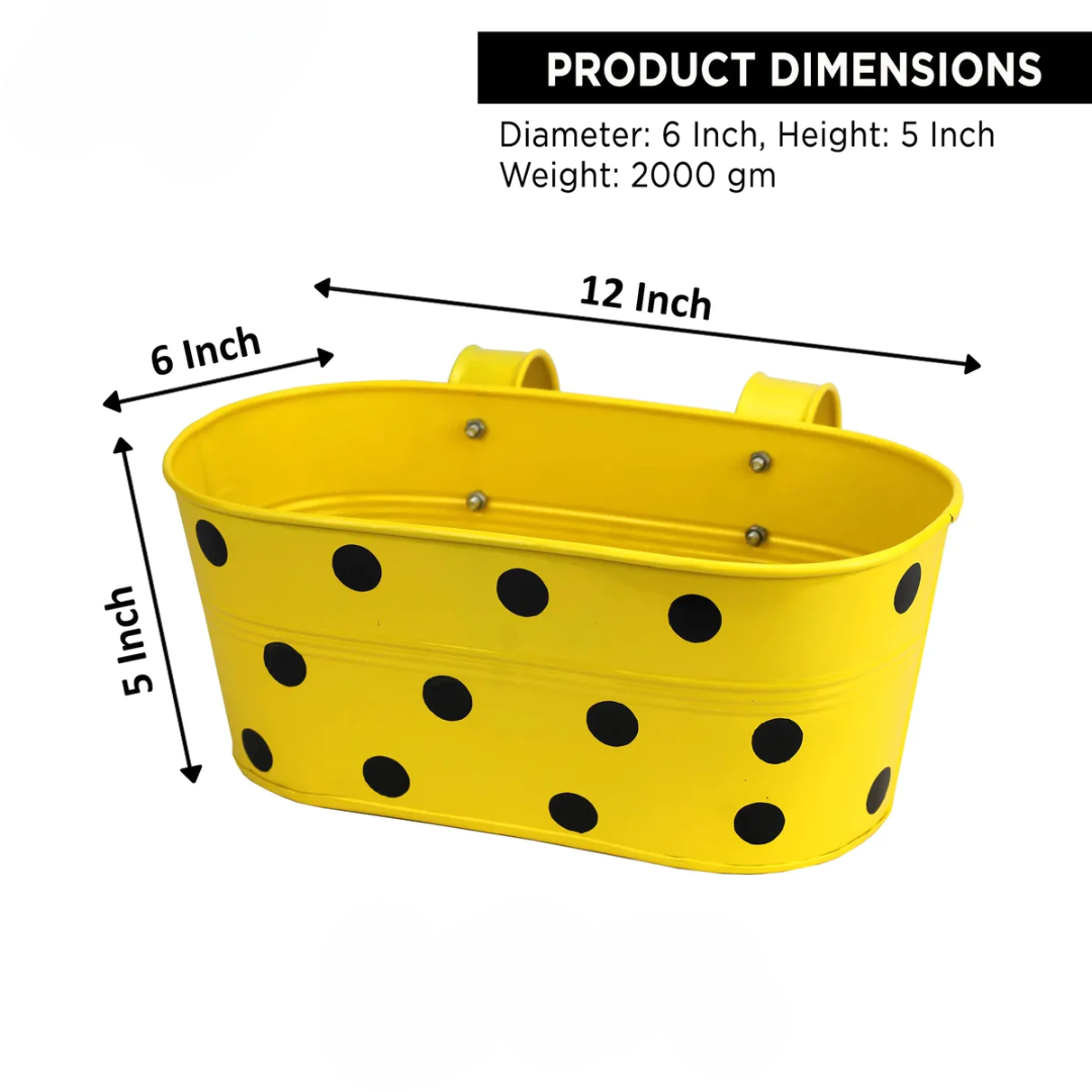 Balcony railing planter set
