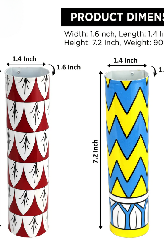 Wall magnet planter with flowers
