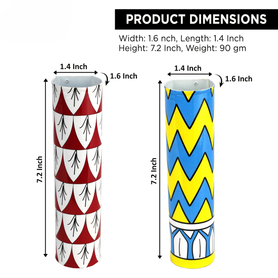 Wall magnet planter with flowers
