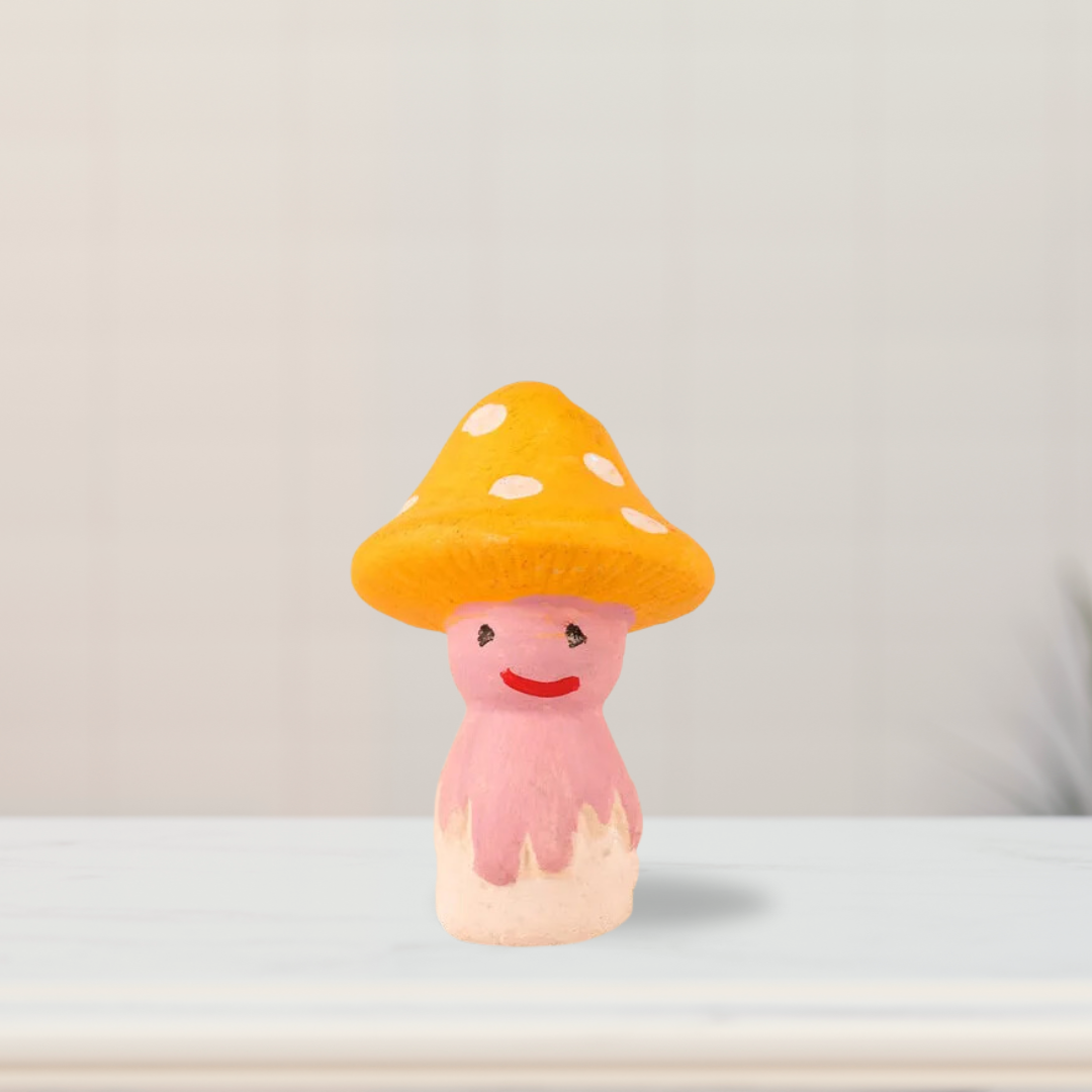 Yellow charming miniature doll
