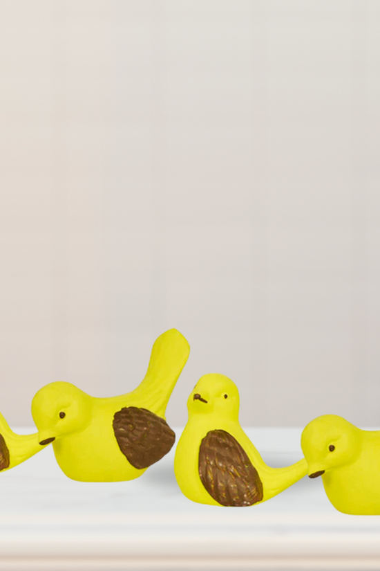 Set of 4 sparrow garden miniatures
