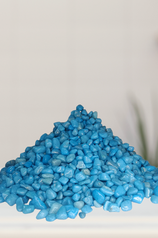 Sky blue polished stones
