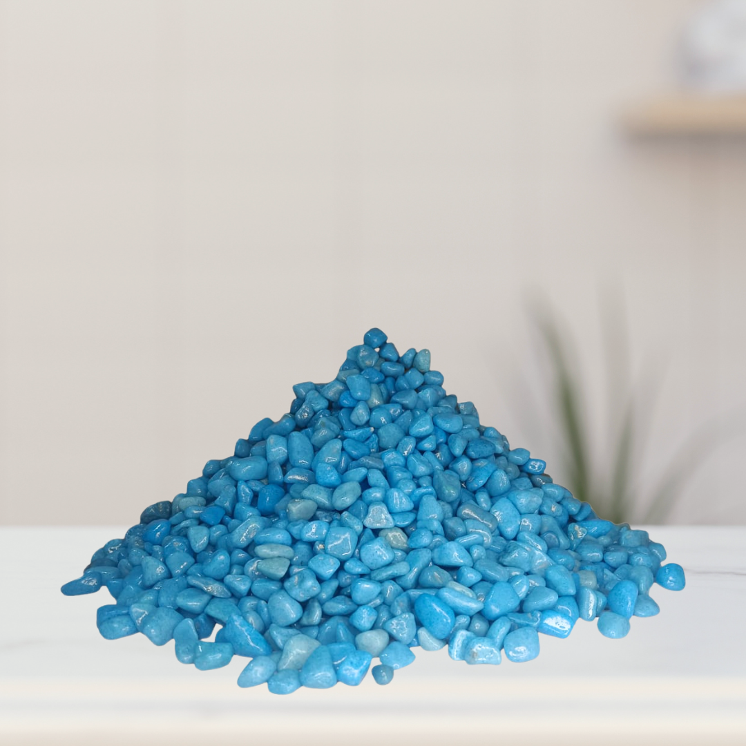 Sky blue polished stones
