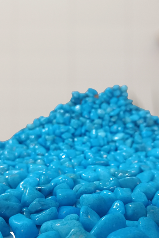 Sky blue polished stones
