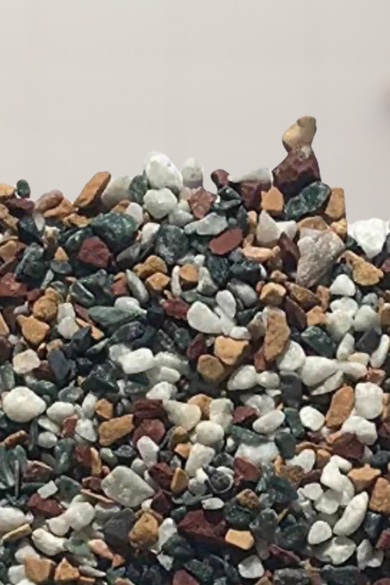 White marble chips for decoration
