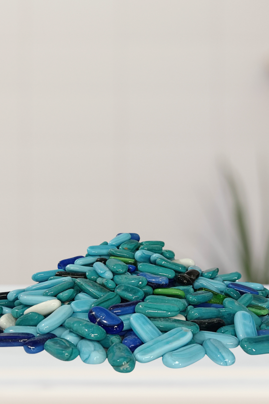 Elongated garden stones for decor
