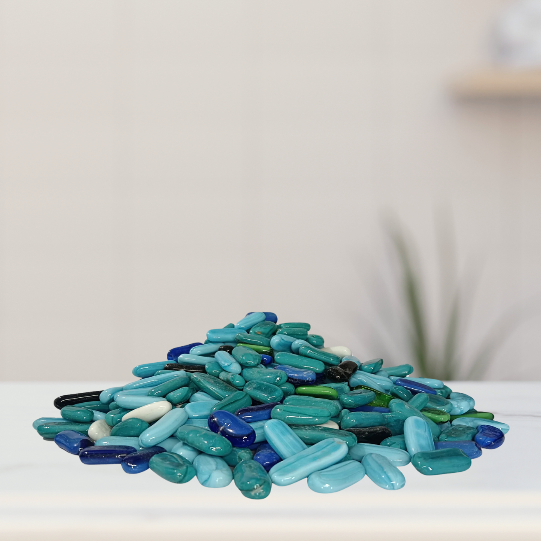 Elongated garden stones for decor
