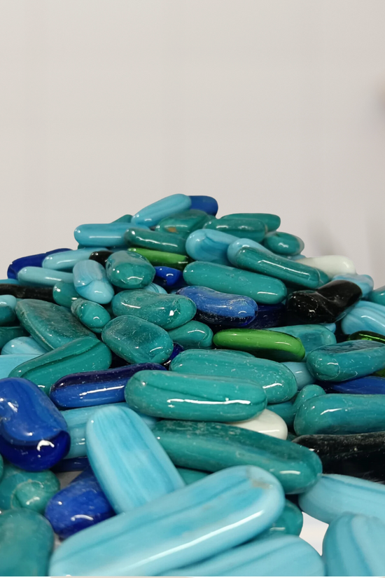 Elongated garden stones for decor
