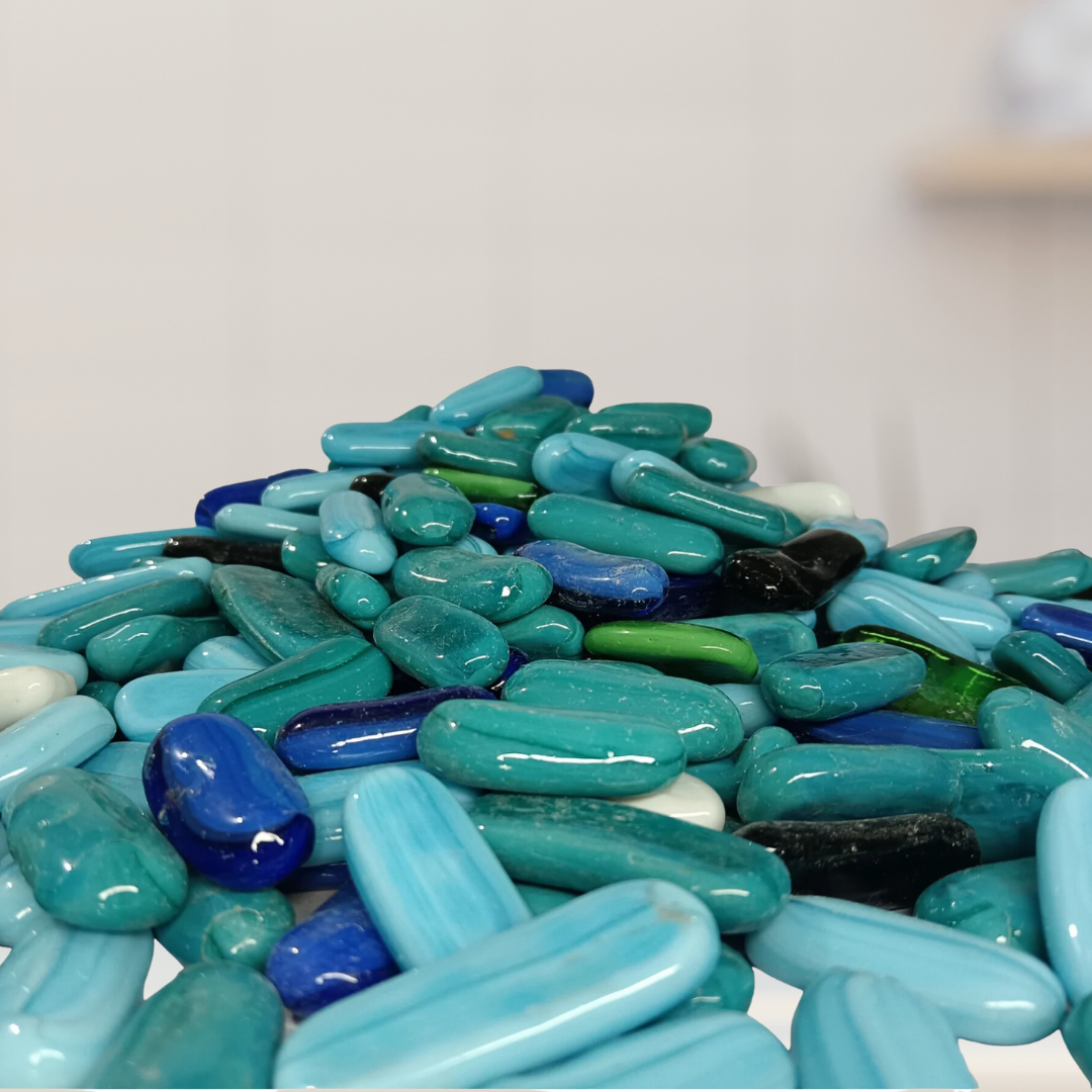 Elongated garden stones for decor
