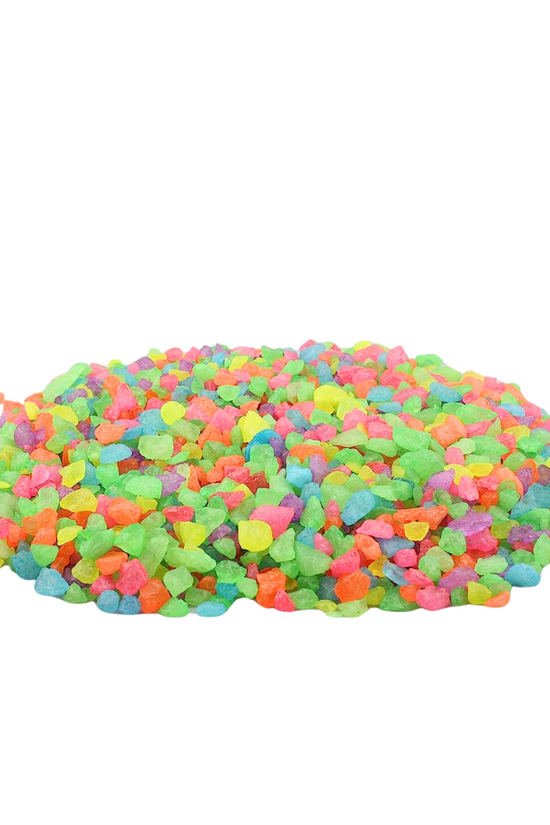 Multicolor glow-in-dark garden stones
