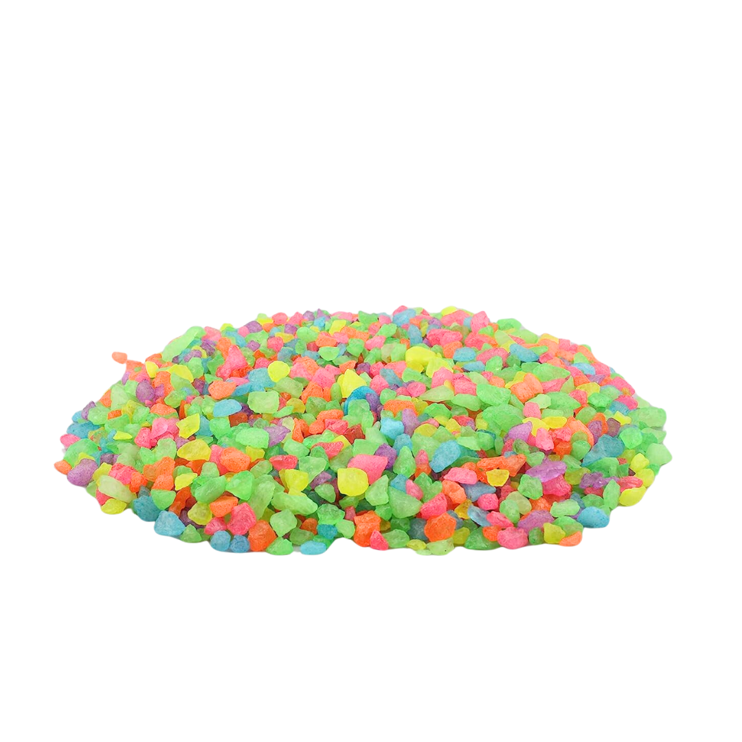 Multicolor glow-in-dark garden stones
