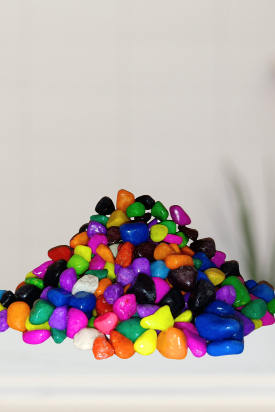 Mixed color polished pebbles
