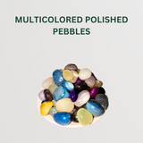 Pebbles Set of 3 Multicolored Polished Pebbles - Gardengram