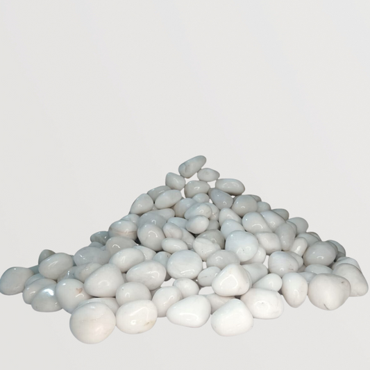 Pebble Duo Pack White Polished Pebbles- Gardengram