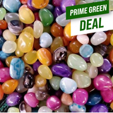 Colorful jelly beans with a 'Prime Green Deal' label.