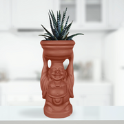 Terracotta Laughing Buddha Planter