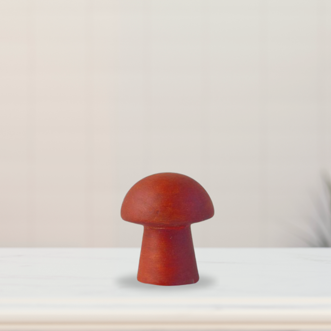 Velvet-style mushroom miniature for decor