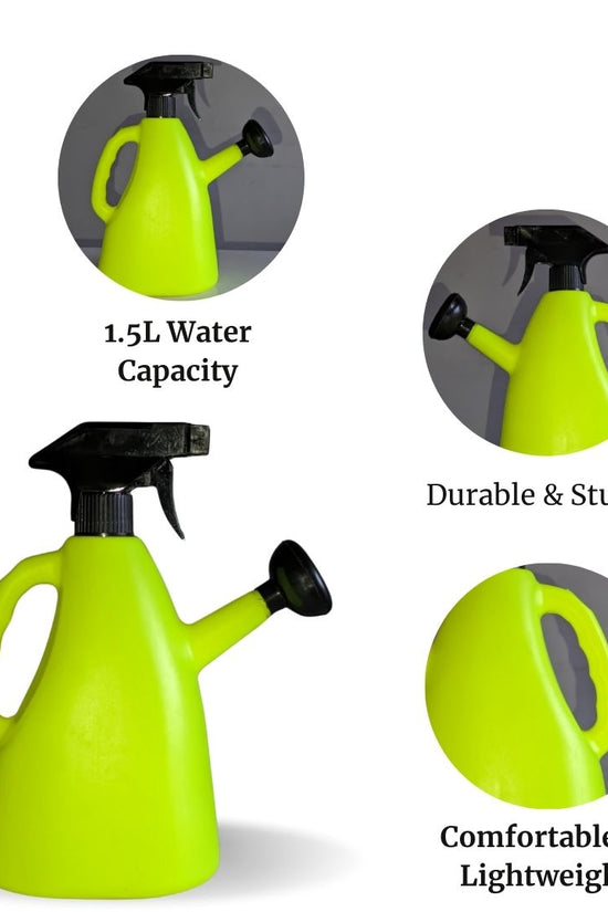1.5 liter green gardening watering can