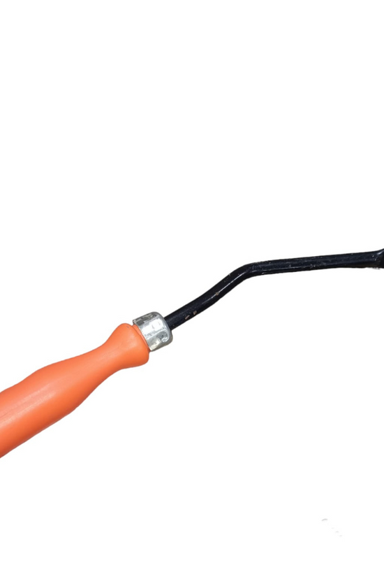 Garden weeding tool with PVC handle
