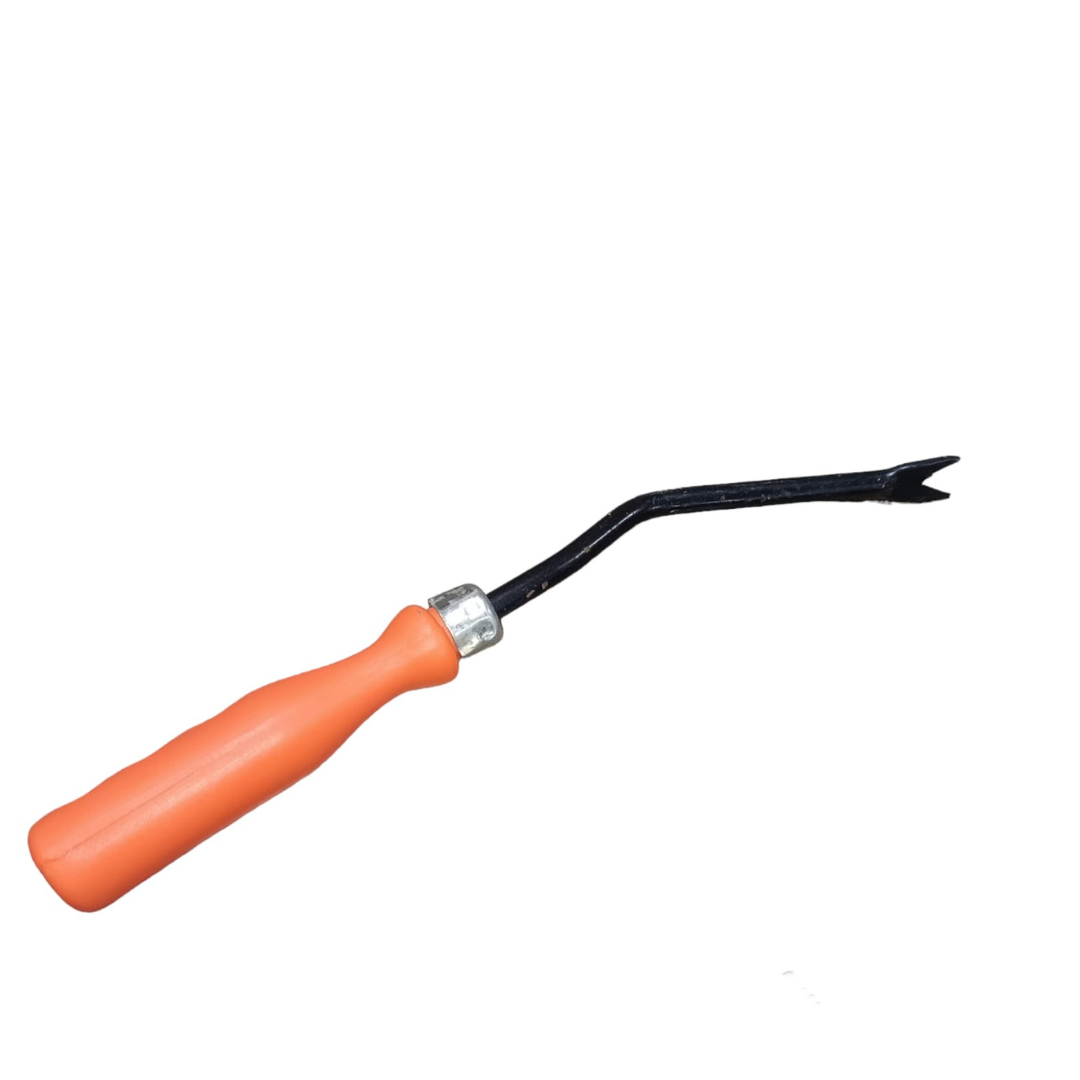 Garden weeding tool with PVC handle
