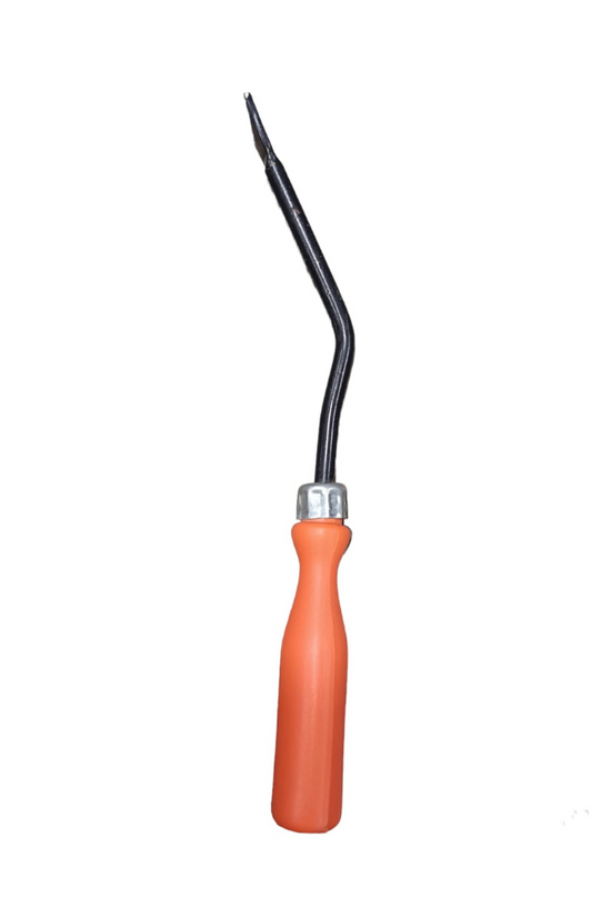 Garden weeding tool with PVC handle
