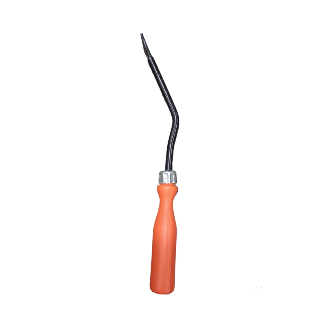 Garden weeding tool with PVC handle
