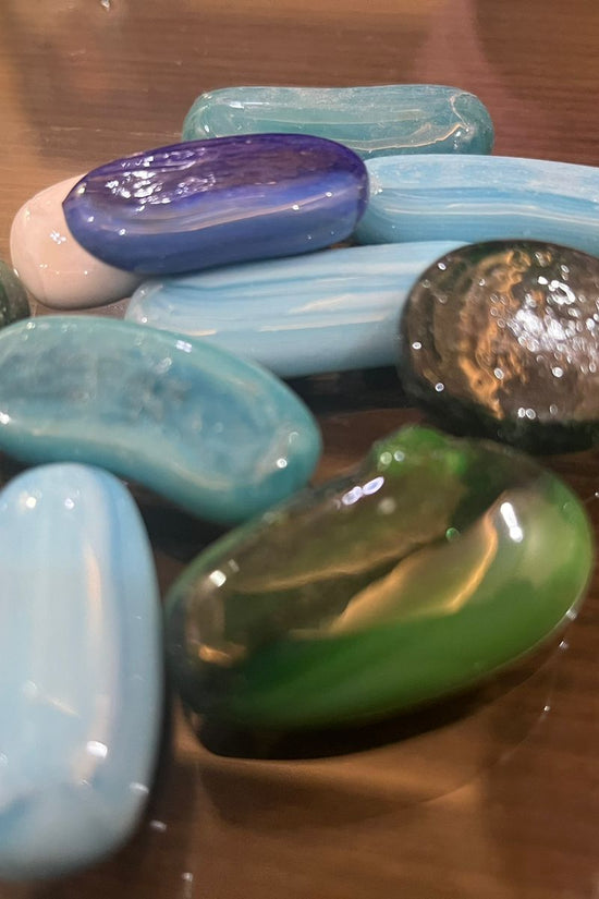 Elongated garden stones for decor
